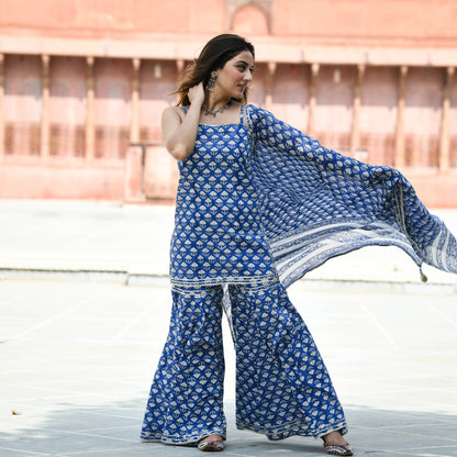 Sakhi Fashions Sitara Handblock Printed Suit Set