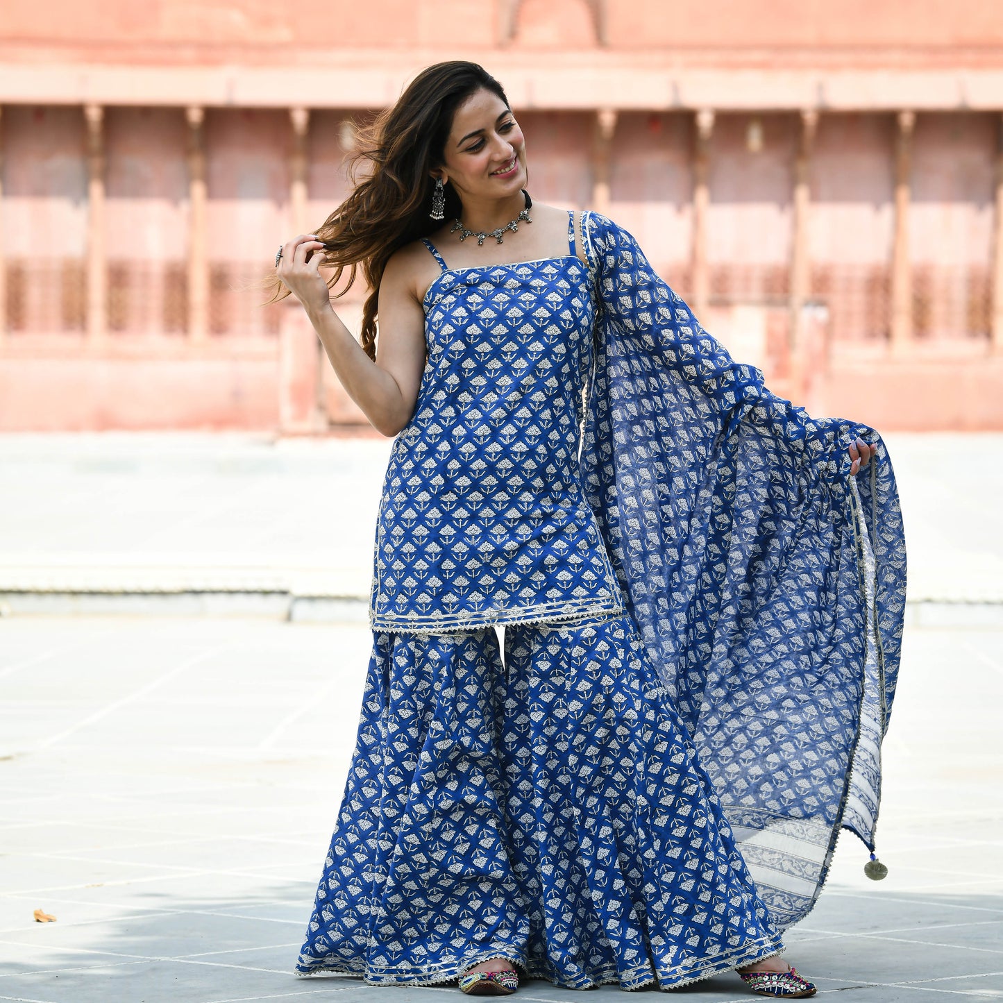 Sakhi Fashions Sitara Handblock Printed Suit Set
