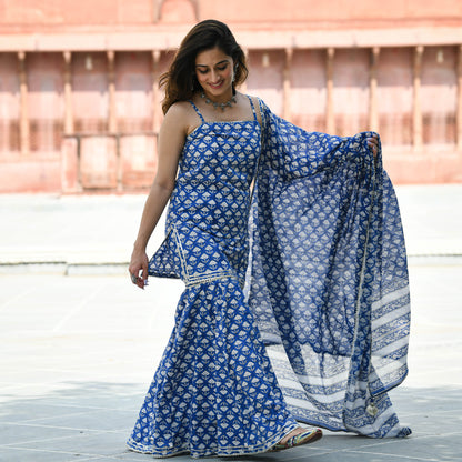 Sakhi Fashions Sitara Handblock Printed Suit Set
