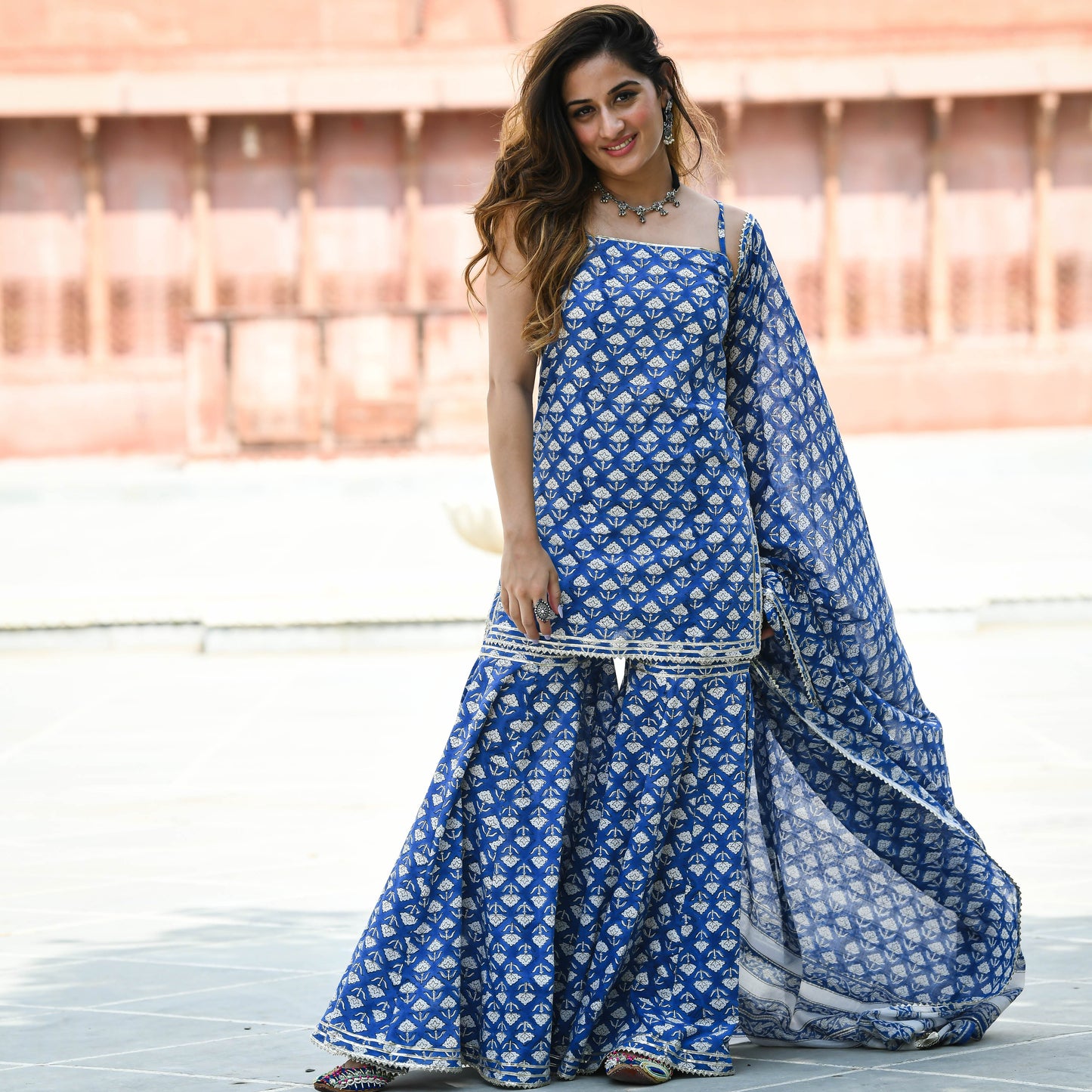 Sakhi Fashions Sitara Handblock Printed Suit Set