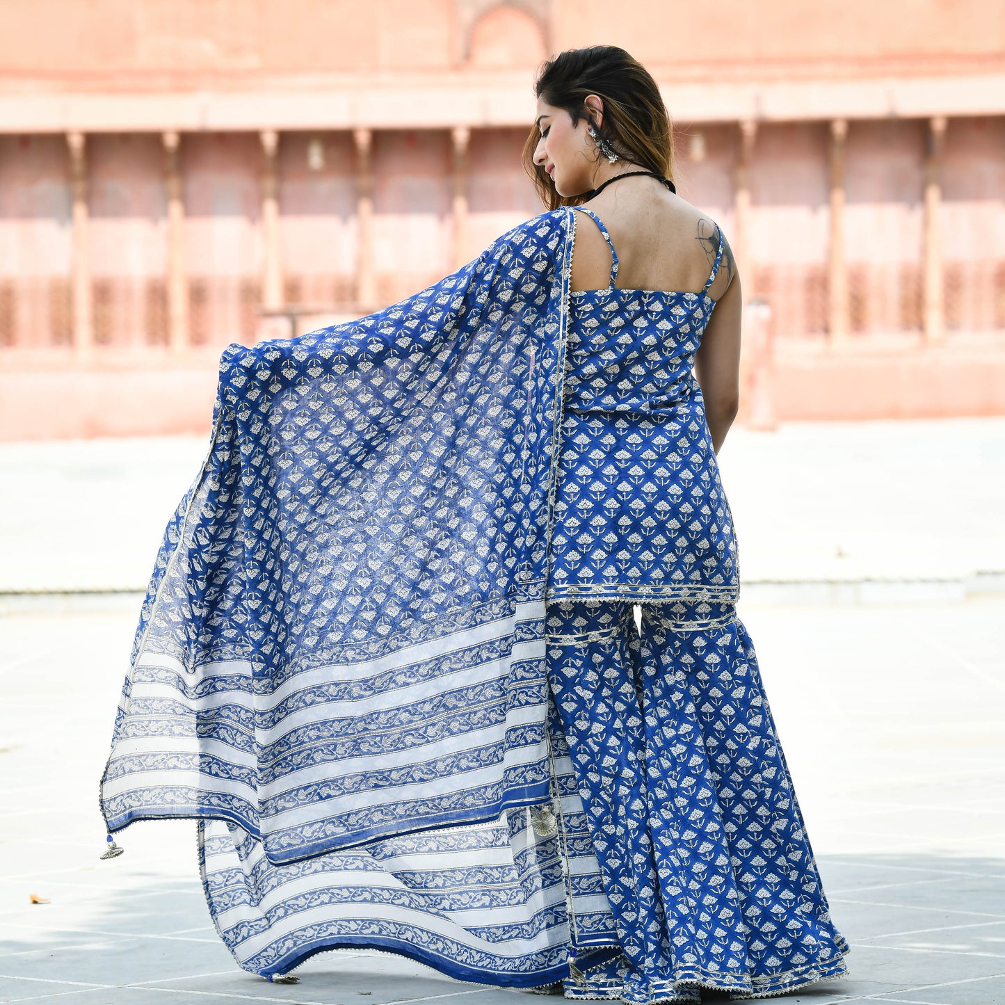 Sakhi Fashions Sitara Handblock Printed Suit Set