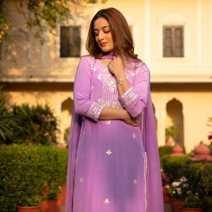 Sakhi Fashions Pastel White Embroidered Kurta Set