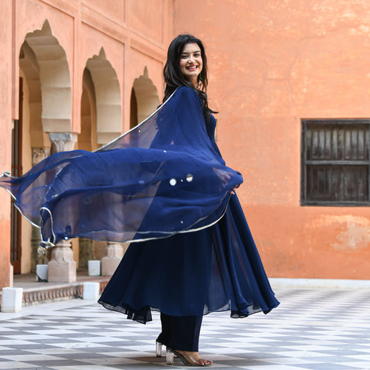 Sakhi Fashions Dark Blue Sequin Salwar Suit