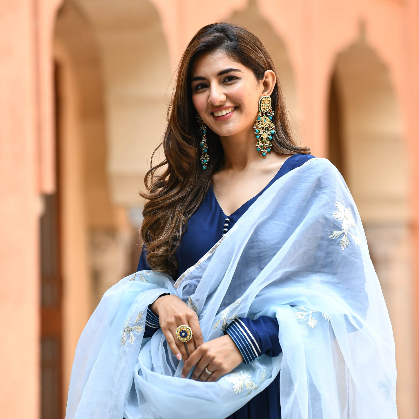 Sakhi Fashions Shades of Blue Gotta Salwar Suit