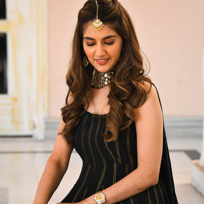 Sakhi Fashions Black Anarkali with Churidar