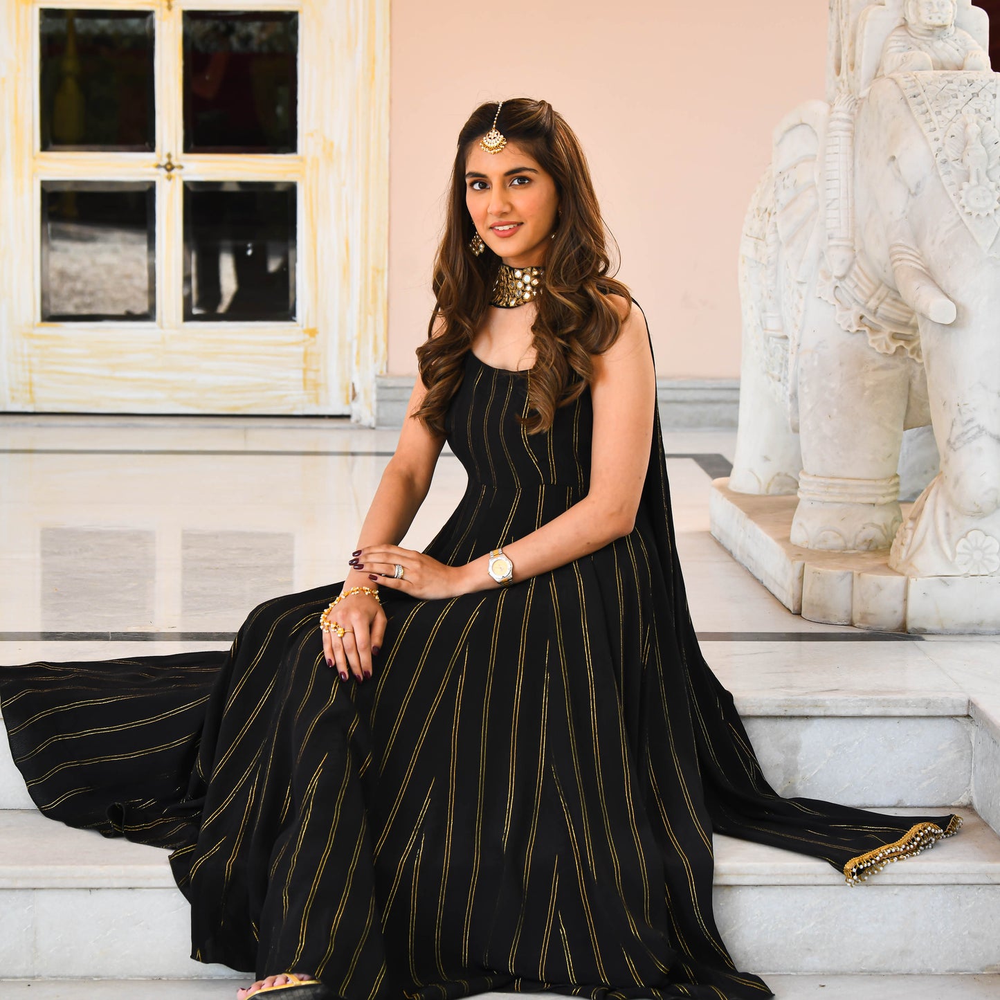 Sakhi Fashions Black Anarkali with Churidar