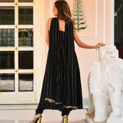 Sakhi Fashions Black Anarkali with Churidar