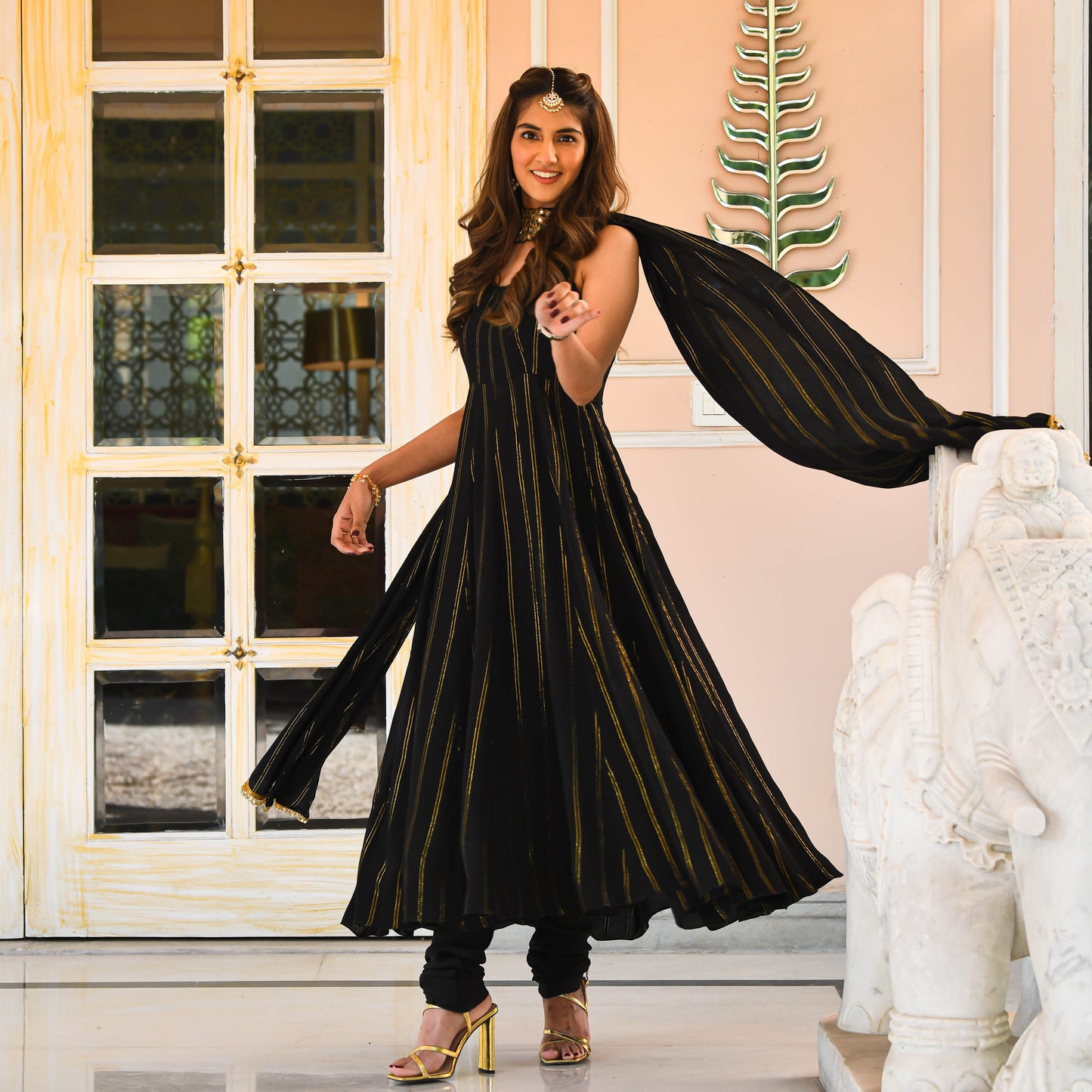 Sakhi Fashions Black Anarkali with Churidar