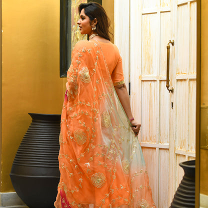Peach Gotta Salwar Suit
