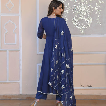 Sakhi Fashions Light Blue Georgette Suit Set