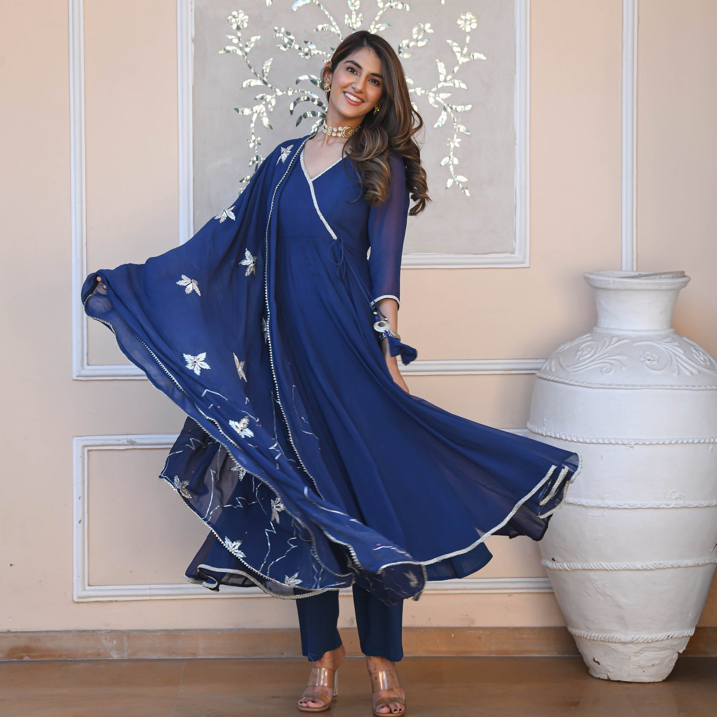 Sakhi Fashions Light Blue Georgette Suit Set