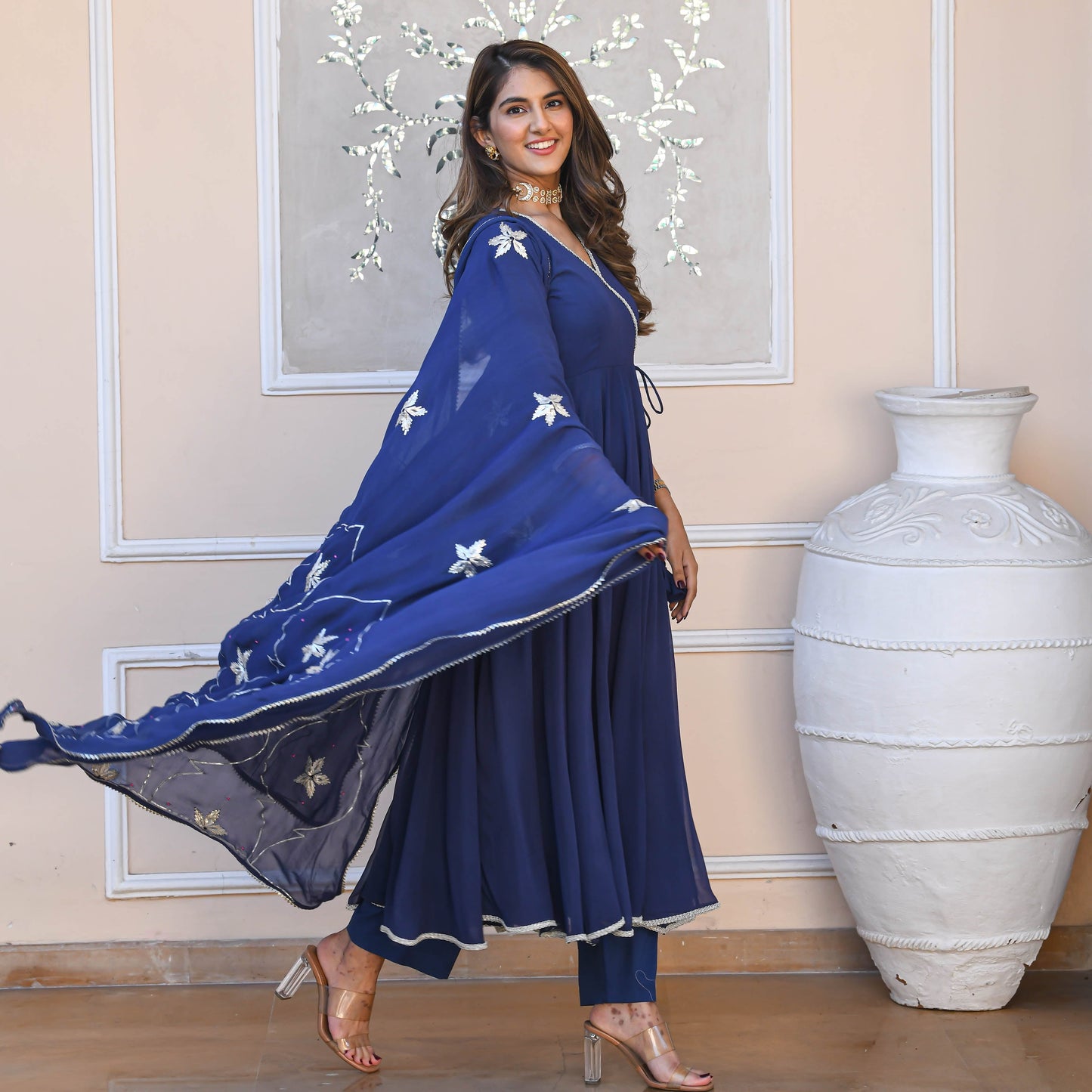 Sakhi Fashions Light Blue Georgette Suit Set