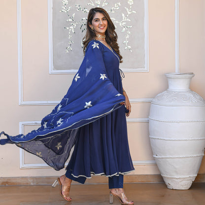 Sakhi Fashions Light Blue Georgette Suit Set