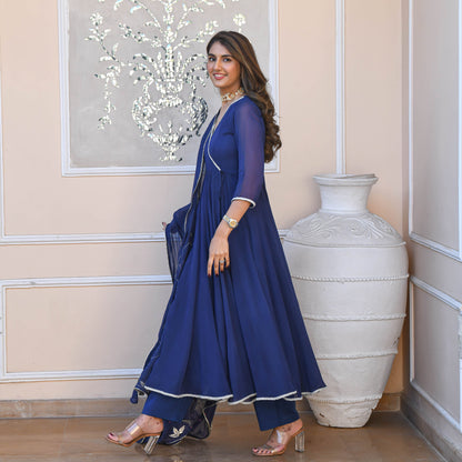 Sakhi Fashions Light Blue Georgette Suit Set